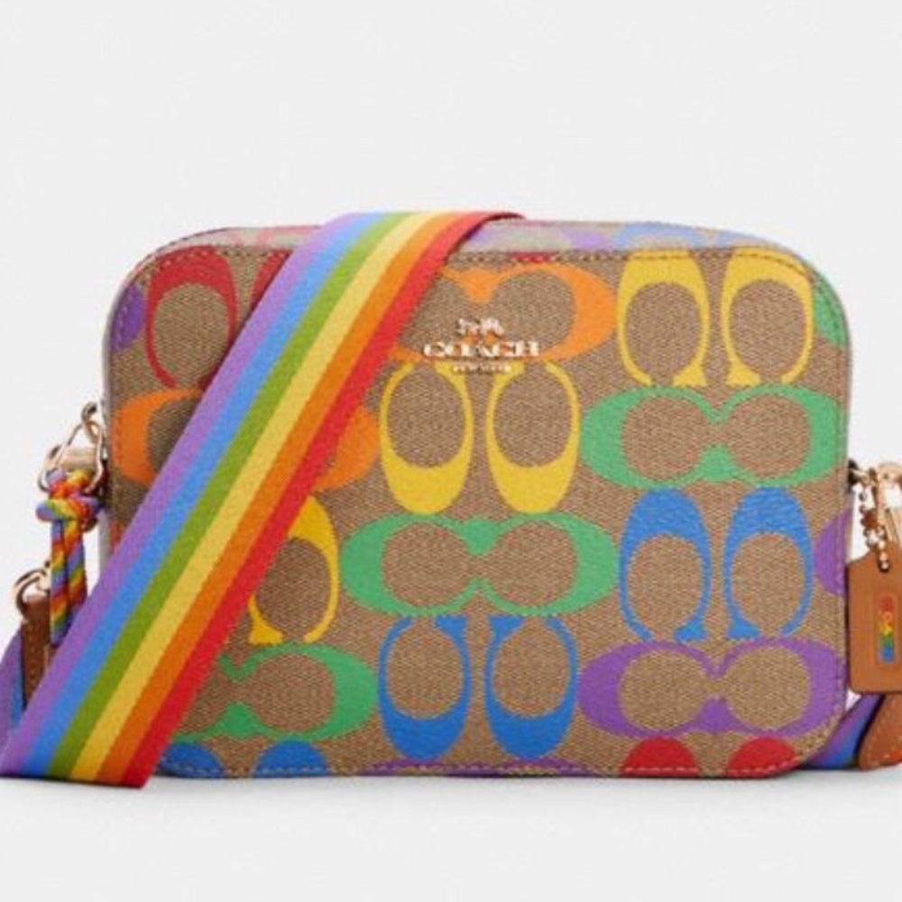 COPY - Rainbow colored coach bag